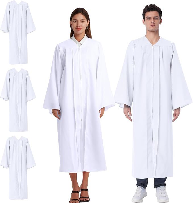 UNISEX MATTE BAPTISM ROBE SIZE XS 42" (4'9"-4'11")