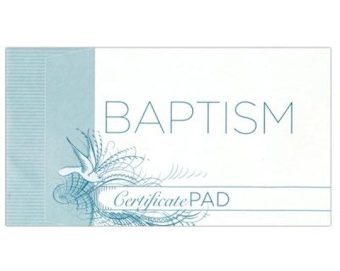 BAPTISM CERTIFICATE PADS