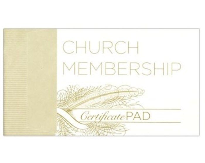 NEW CHURCH MEMBER CERTIFICATE PADS