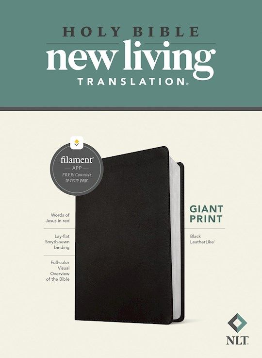 NLT GIANT PRINT FILAMENT BIBLE BLACK LEATHERLIKE
