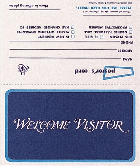 VISOTOR CARD-WELCOME VISITOR