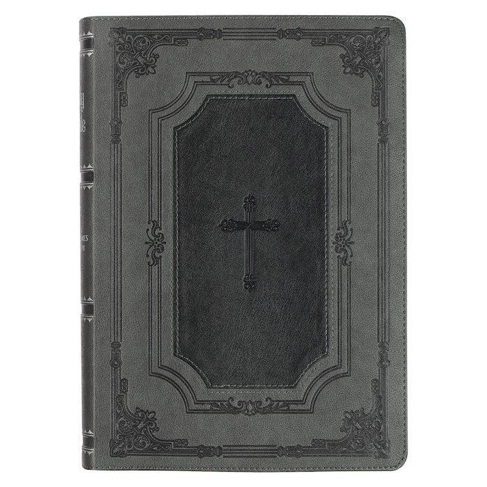 KJV SUPER GIANT PRINT BIBLE GRAY W/BLACK