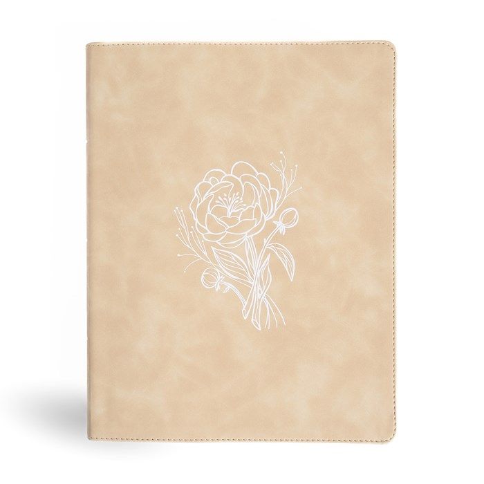 CSB Illustrator's Notetaking Bible, Large Print Edition-Cream Leathertouch