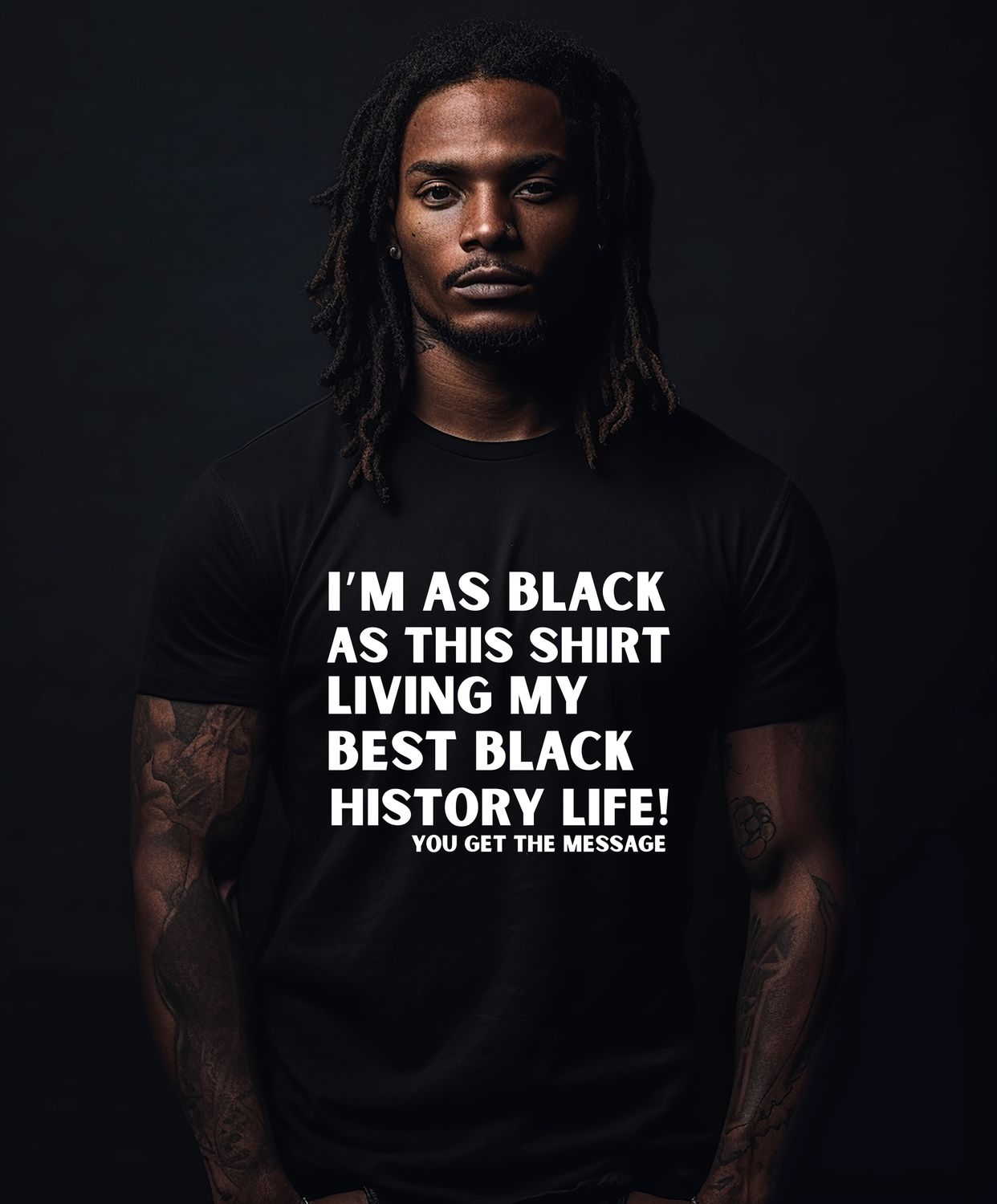 AS BLK AS THIS SHIRT