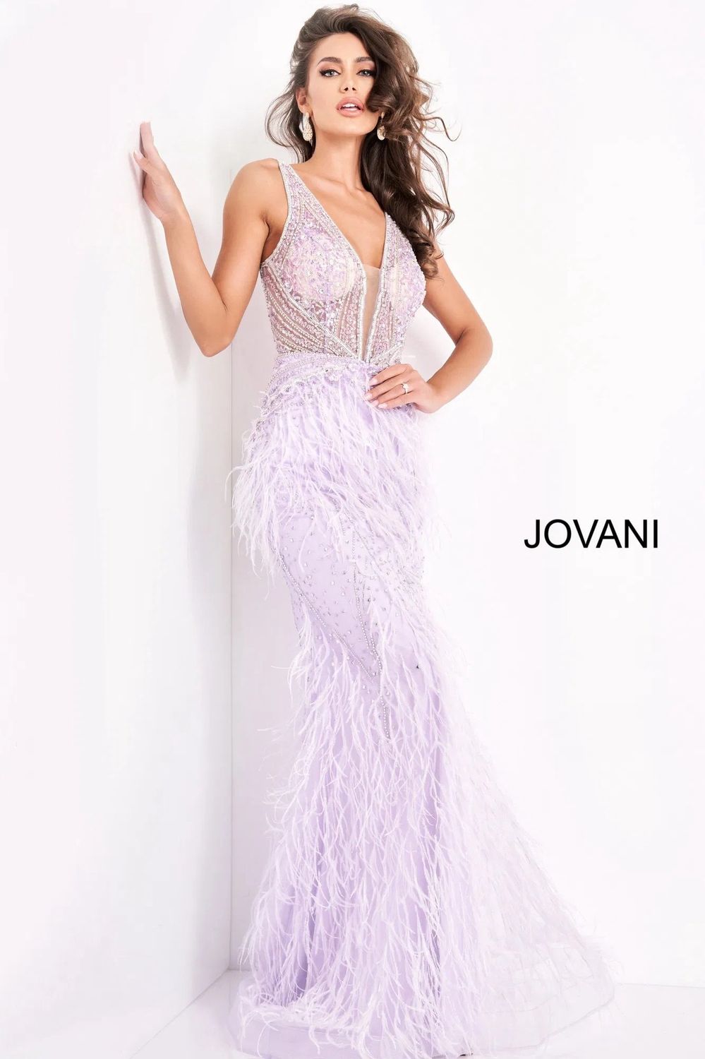 JOVANI 03023, Colour: Lilac, Size: 4