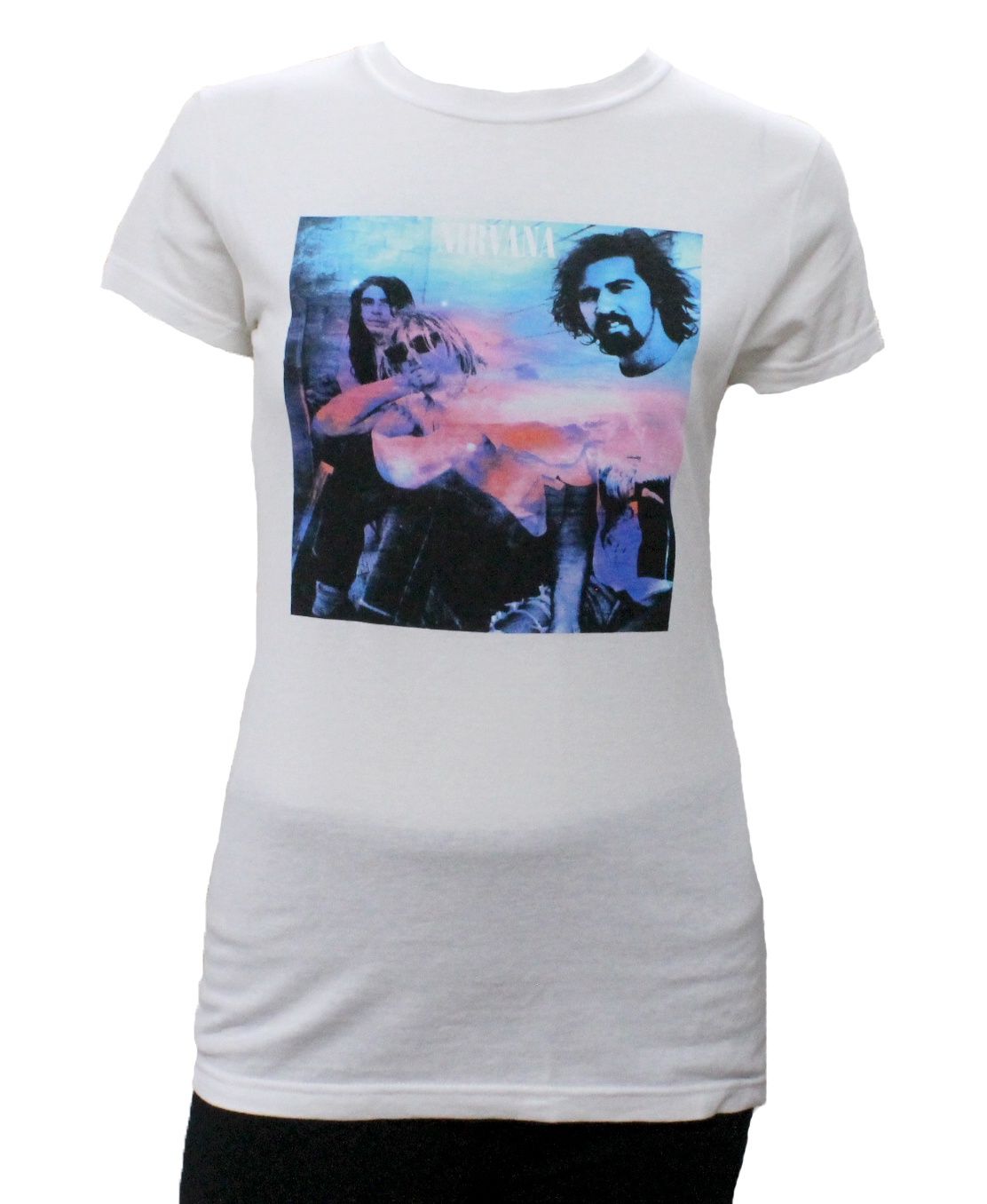 Nirvana Spacey Band Photo Women's-White