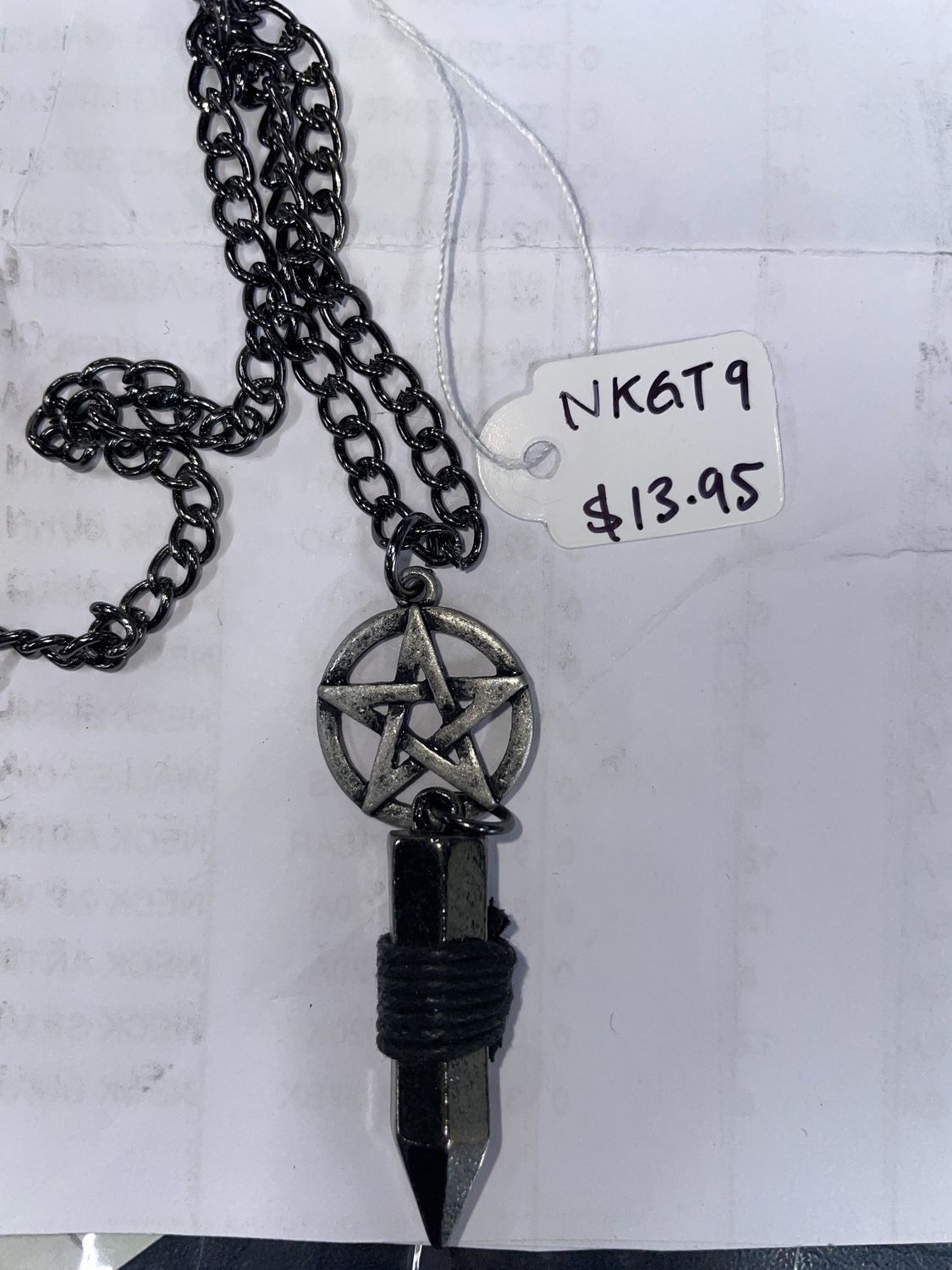Pentagram w/Crystal Necklace