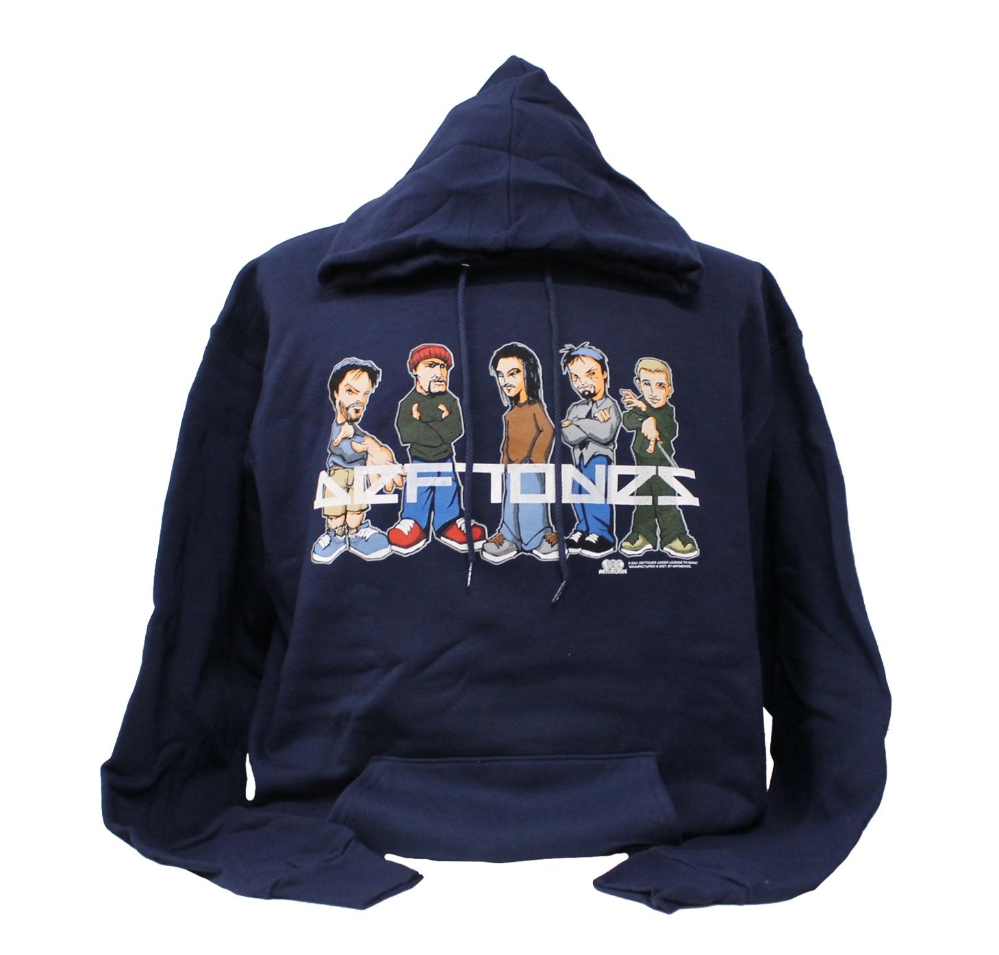 Deftones Character Cartoons Pullover Hoodie - Navy