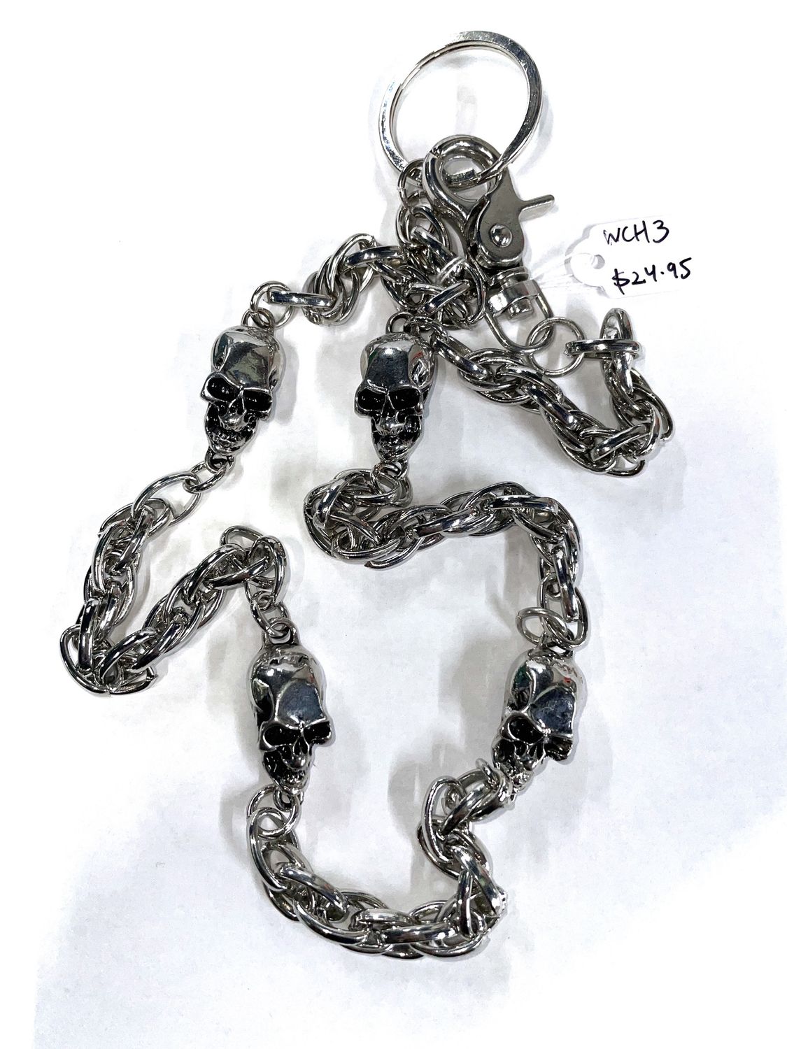 Silver Skulls Wallet Chain