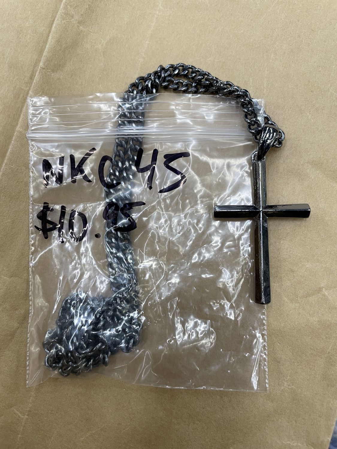 Hematite Cross Necklace