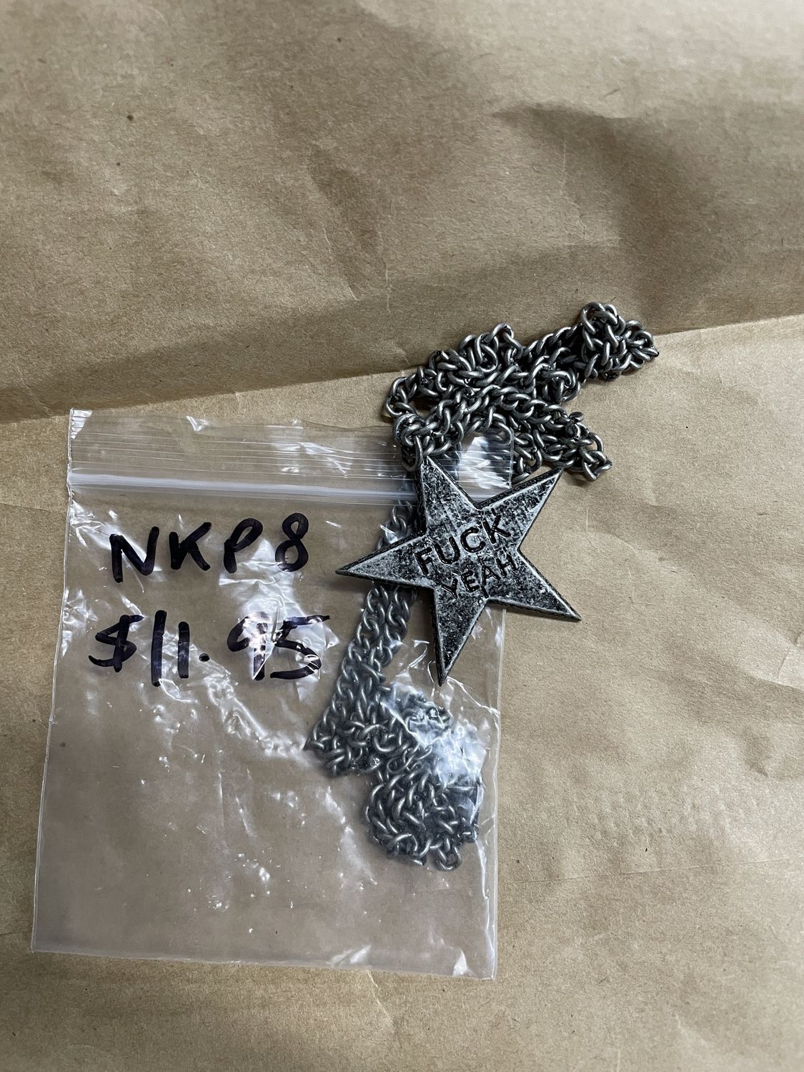 Star Necklace w/ F Yeah on the Back