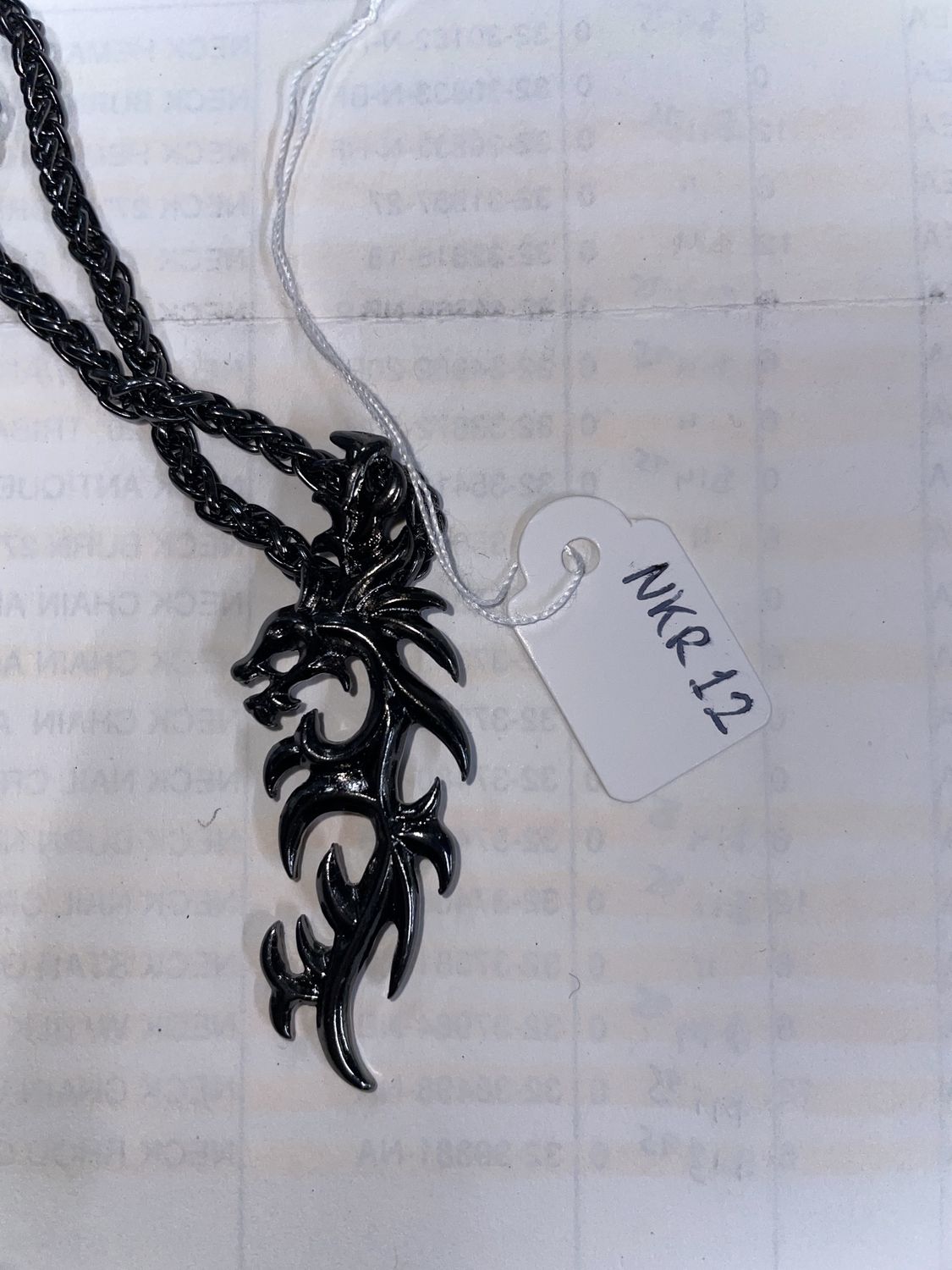 Hematite Dragon Tribal Necklace