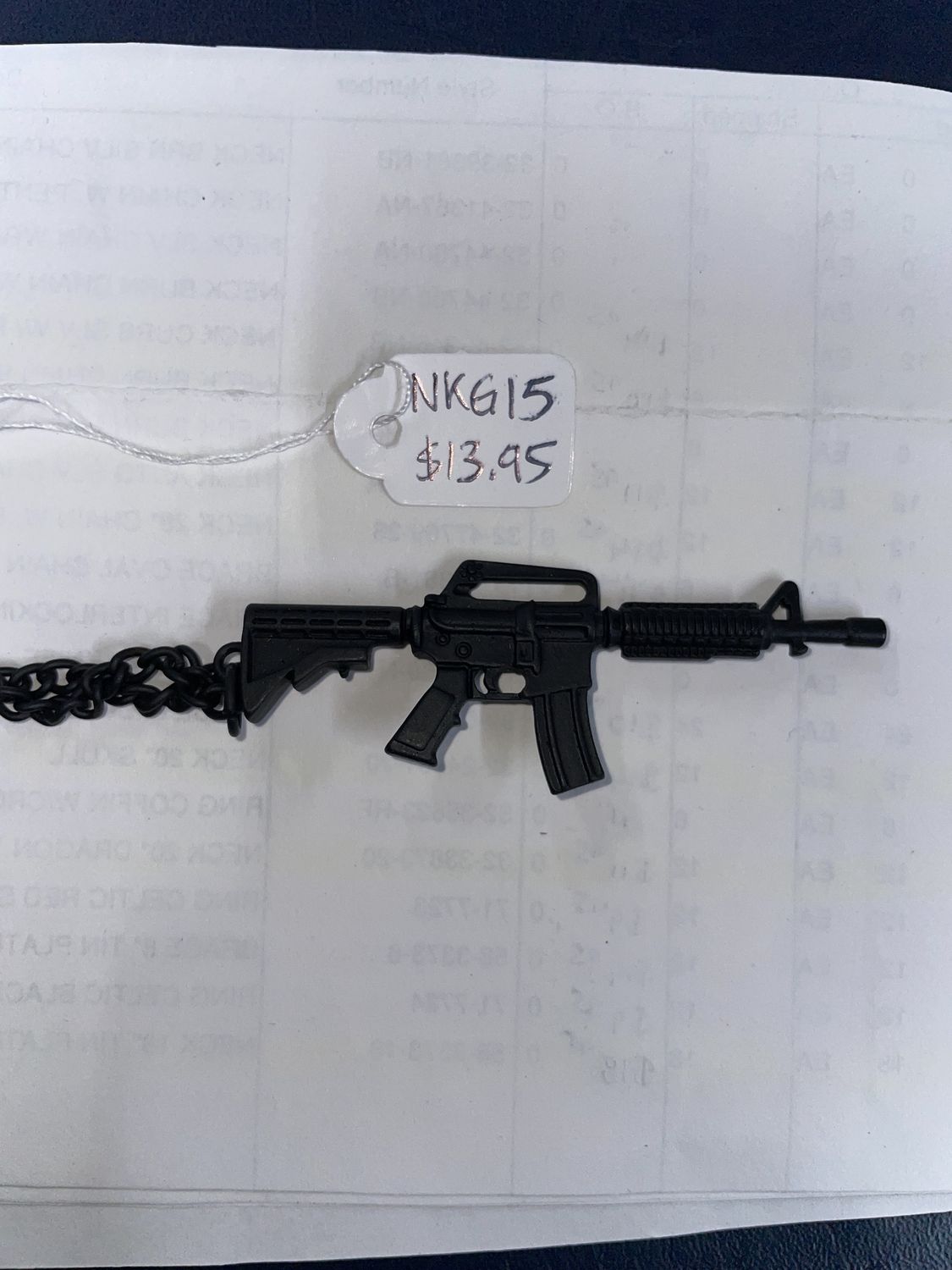 Matte Black AK47 Necklace