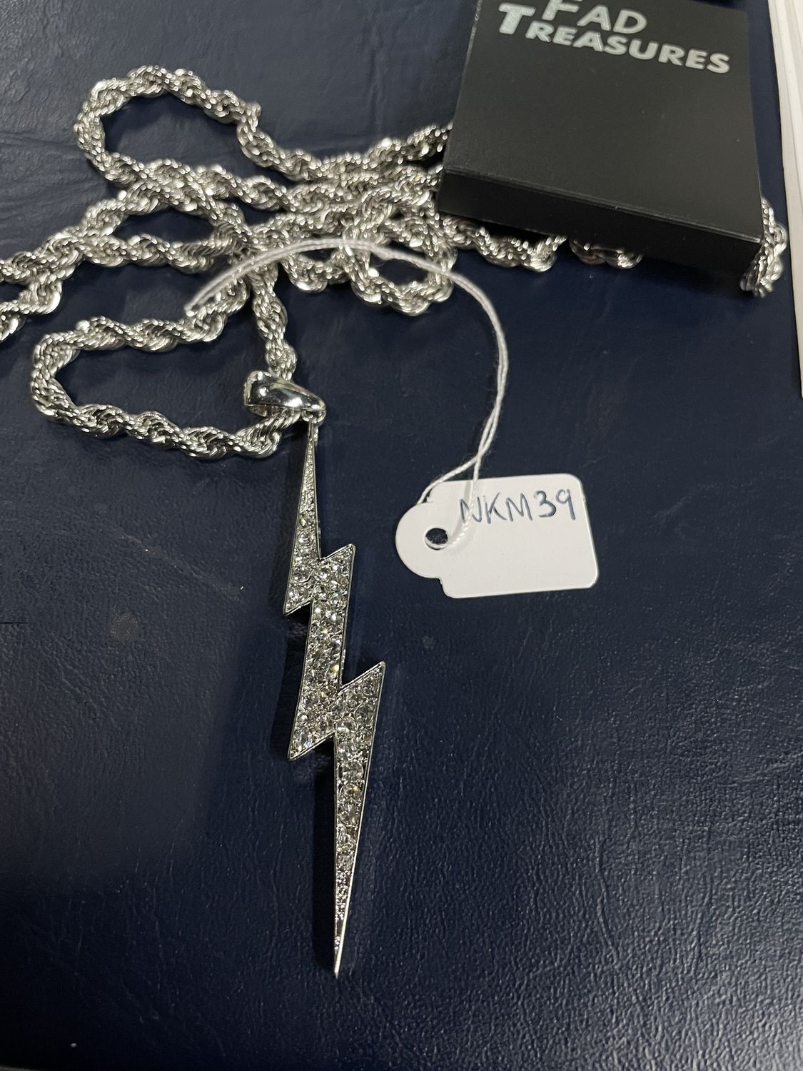 Bedazzled Lrg Lightning Bolt Necklace