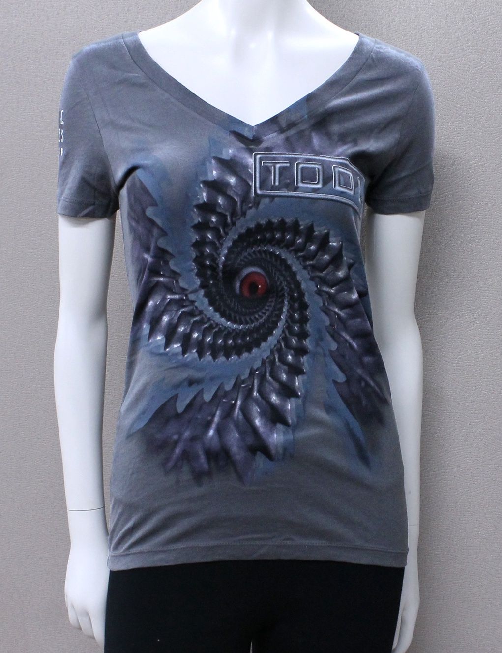 Tool Spiral V-Neck Womens - Charcoal