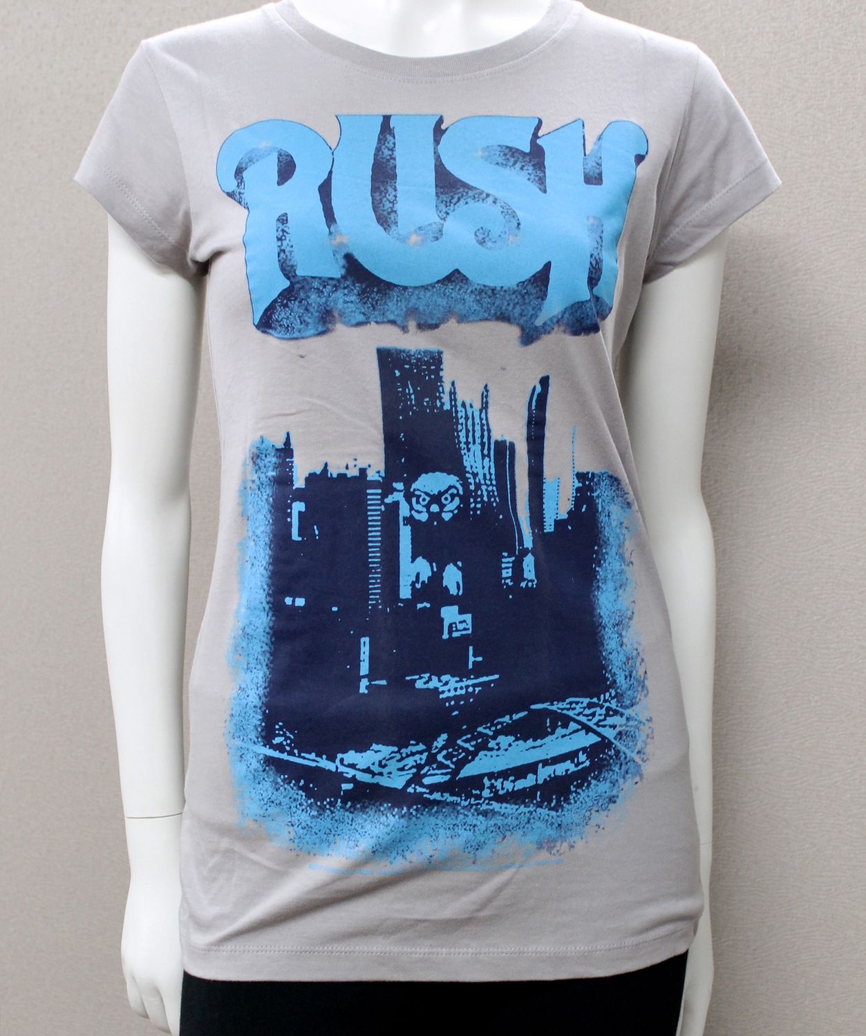 Rush Blue Logo on Grey Womens