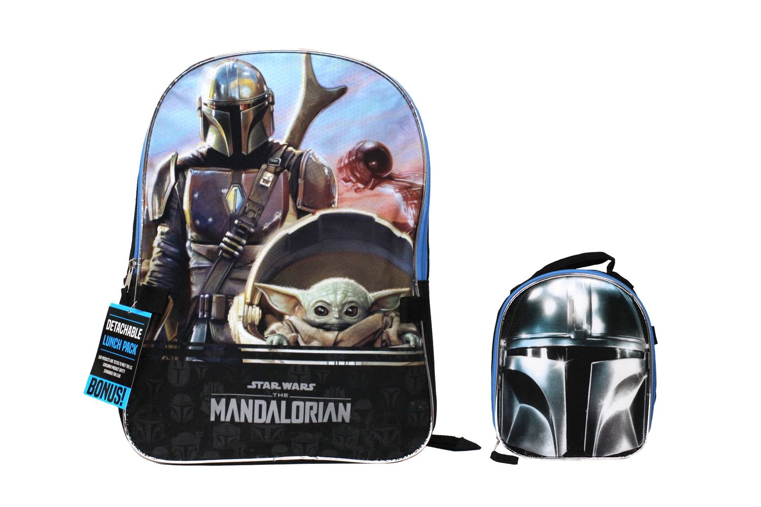 Star Wars Mandalorian Backpack w/ Lunch Pack