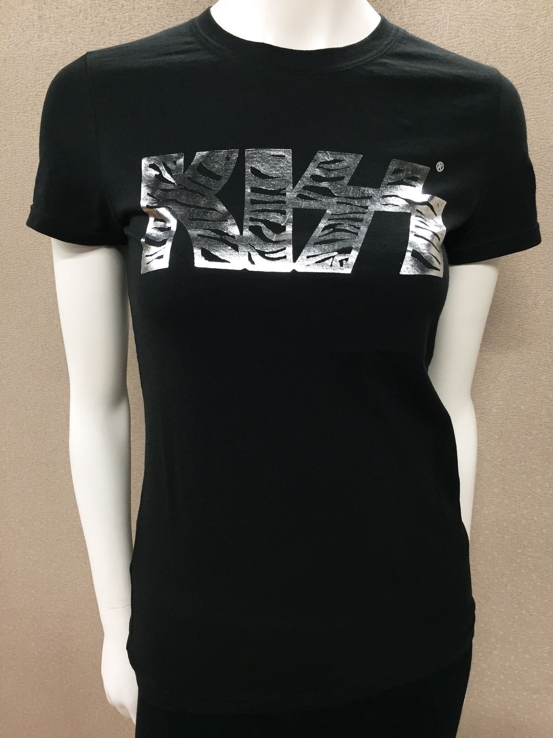 Kiss Shiny Animal Print logo Womens