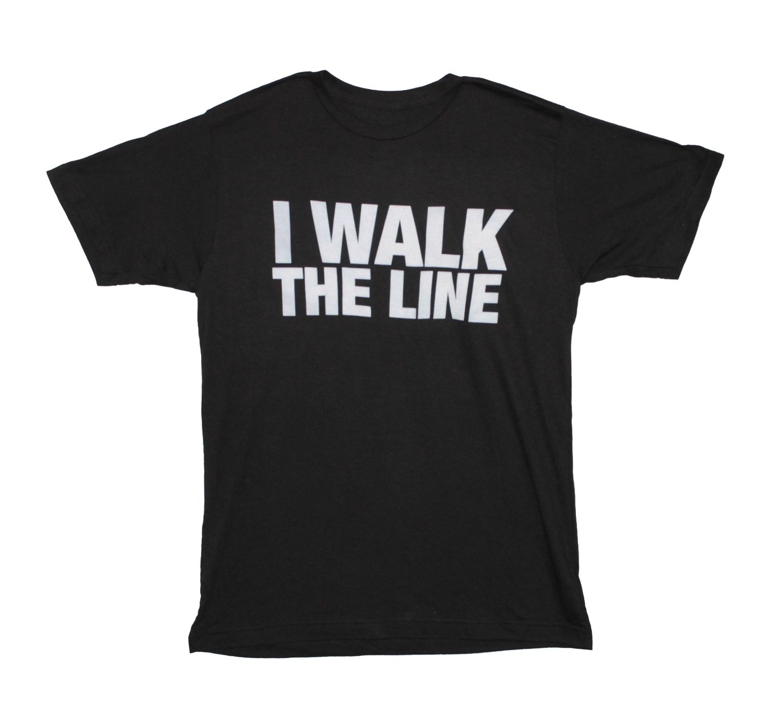 Johnny Cash I Walk the Line Text - Black