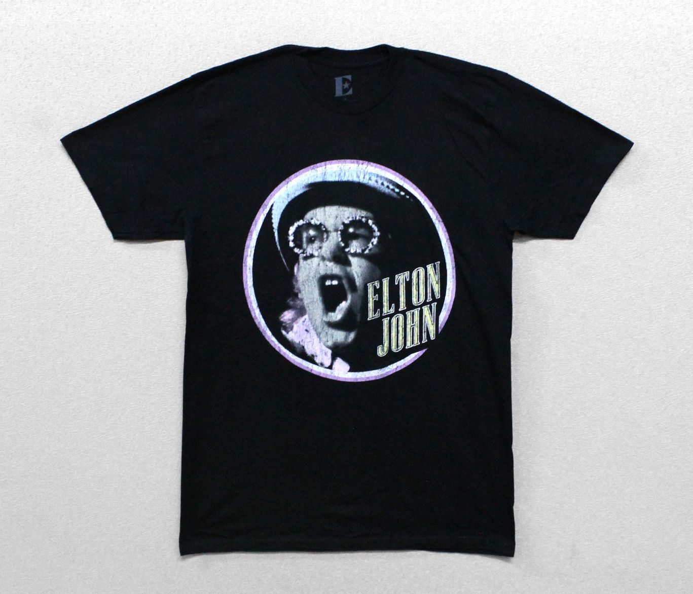 Elton John Close Up - Black