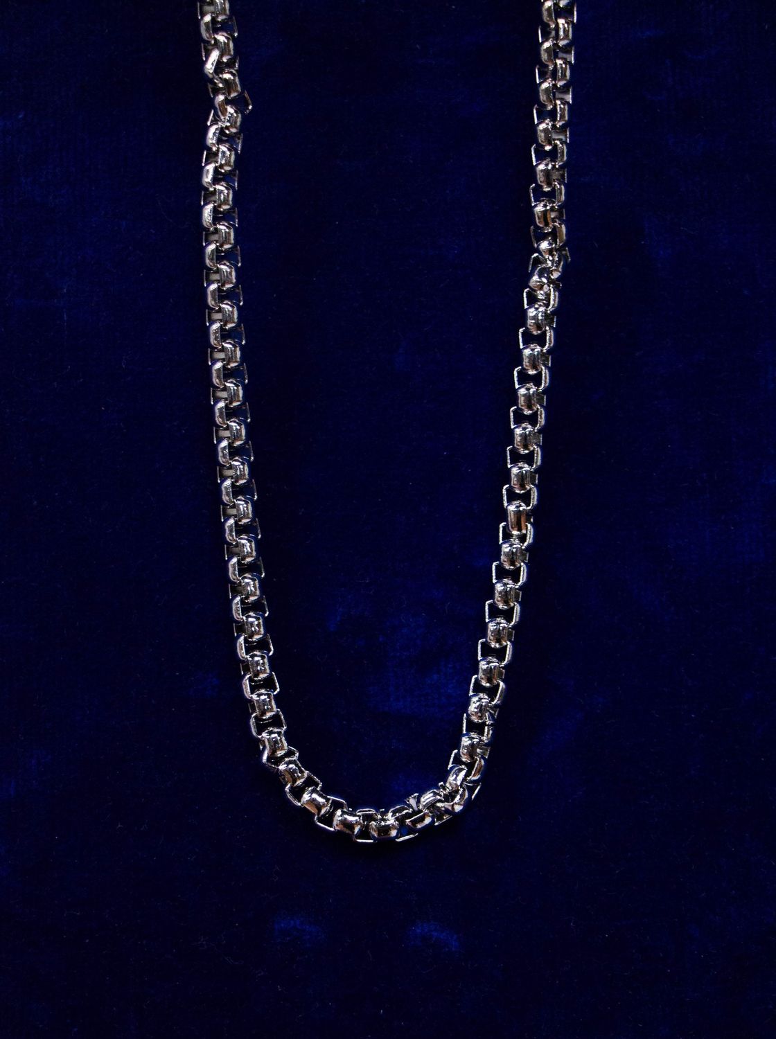 Silver Box Chain Necklace