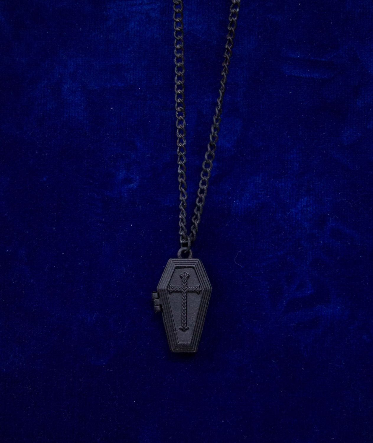 Black Chain W/ Black Coffin Necklace