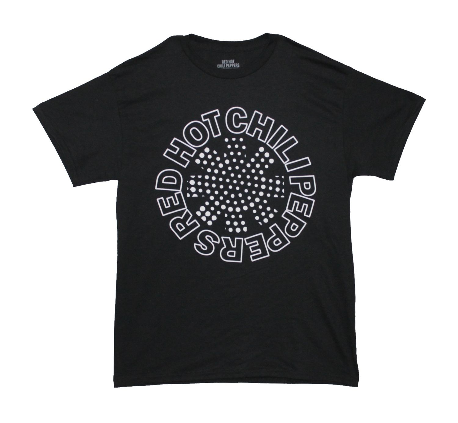 Red Hot Chili Peppers White Asterisk Logo Dotted-Blk