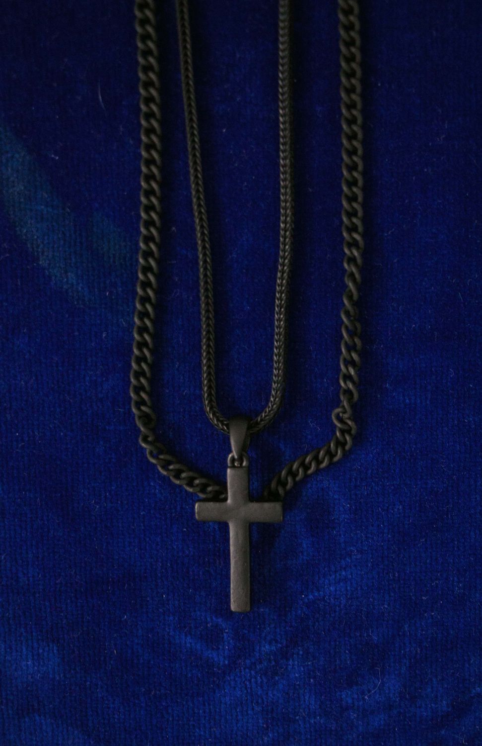 Plain Matte Black Plate Necklace