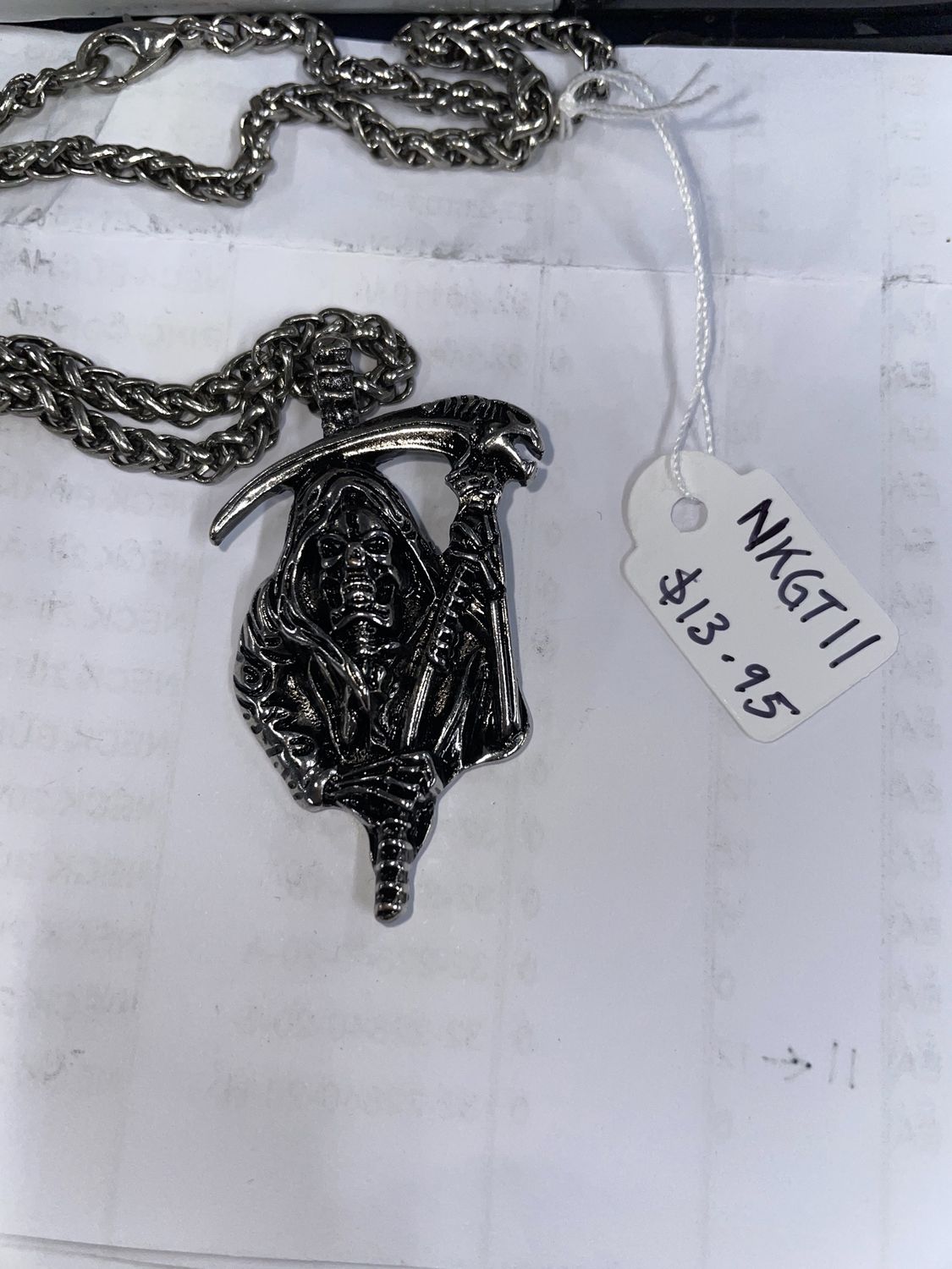 Gunmetal Reaper Necklace