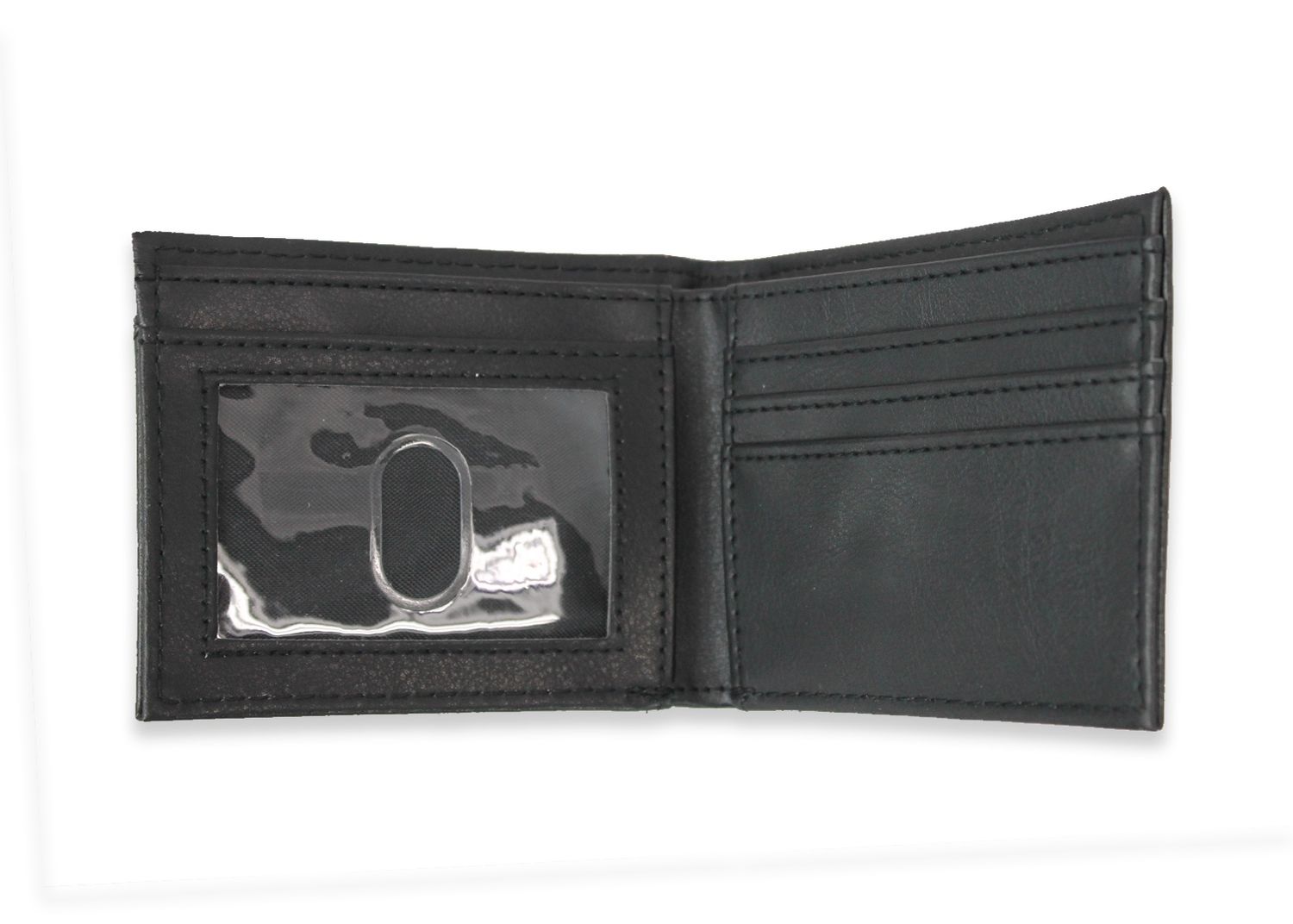 SUPERMAN - Black Metal Logo Badge Bi-Fold Wallet