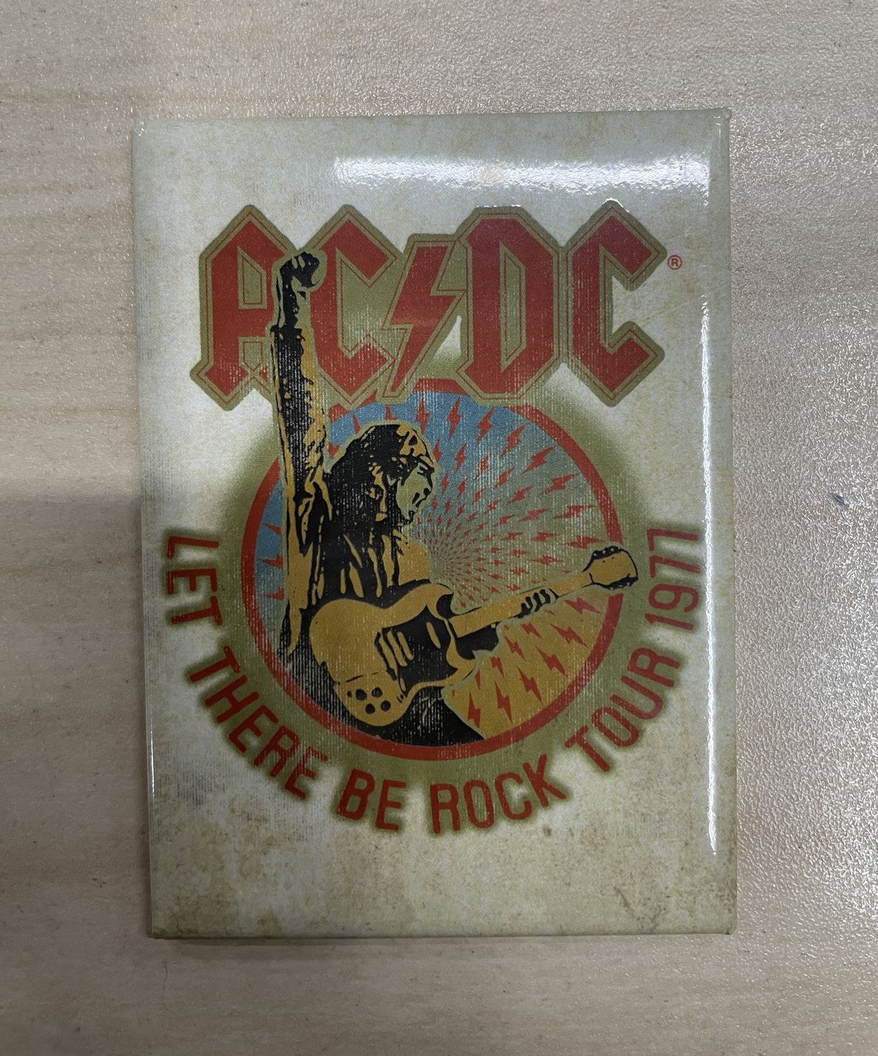 AC/DC Let There Be Rock 1977 Flat Magnet