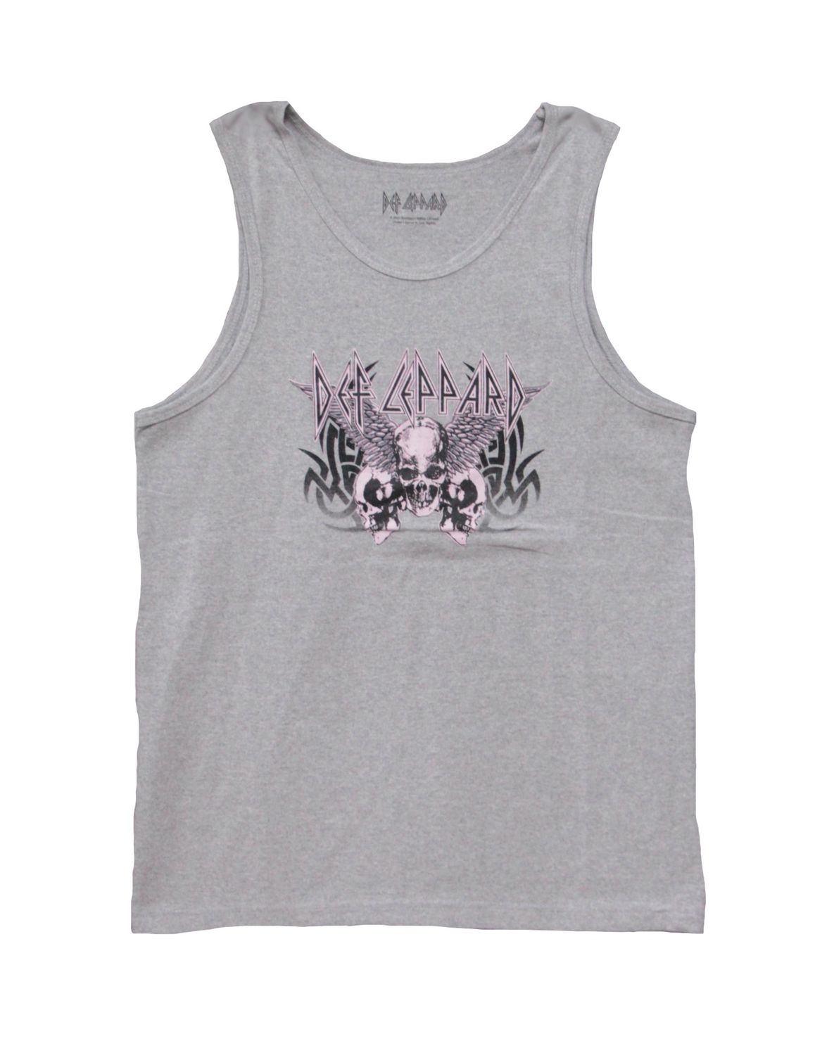 Def Leppard Tribal Skull Wings Tank - GRY