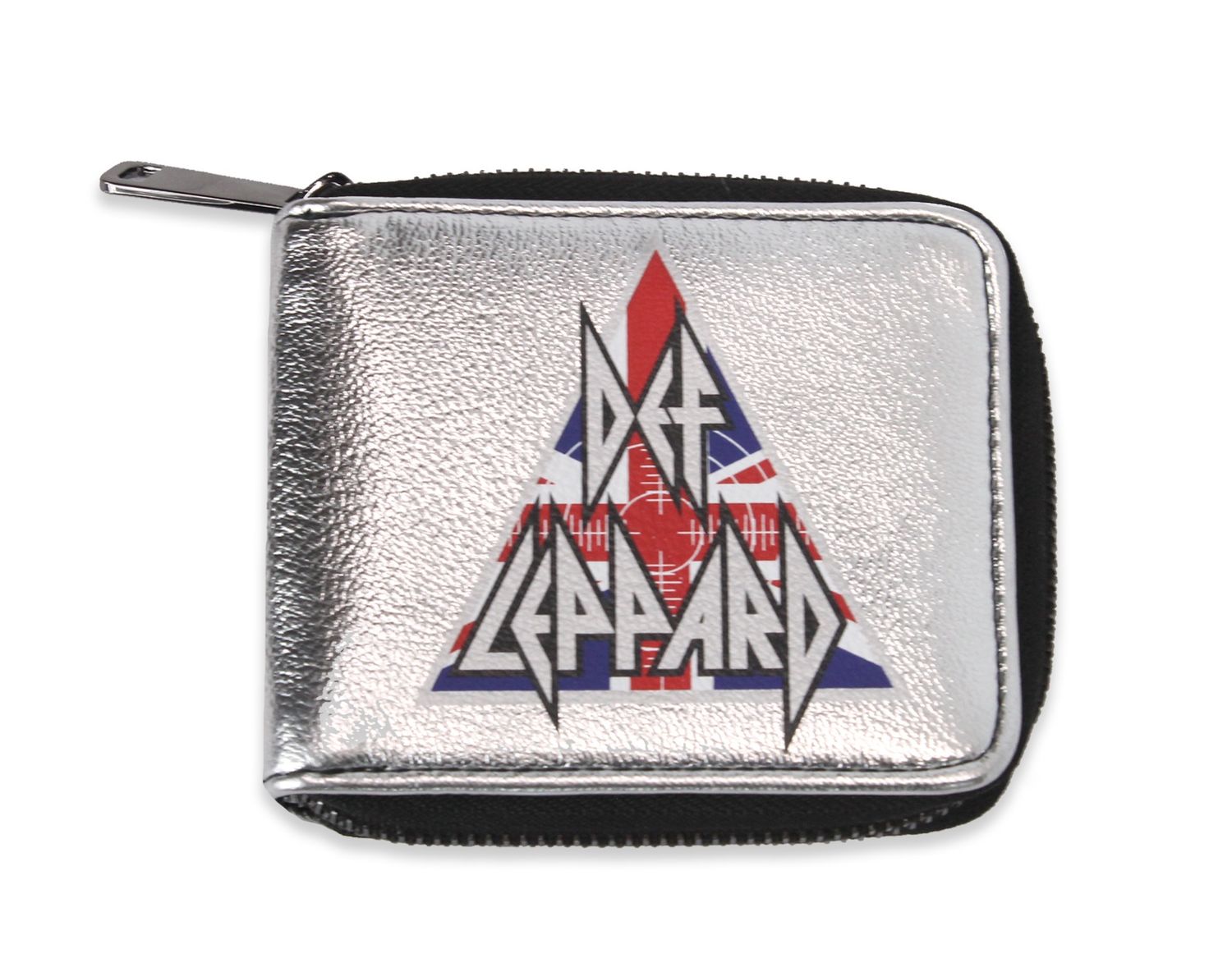 Def Leppard Silver Zip Wallet