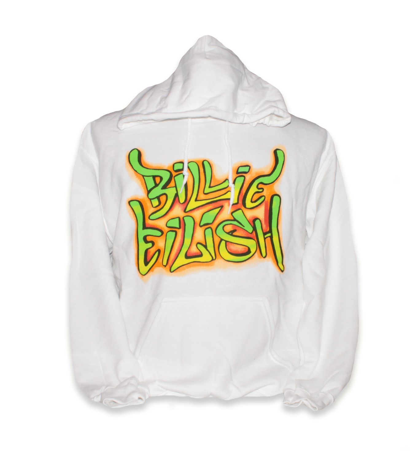 Billie Eilish Graffiti Pullover Hoodie - White