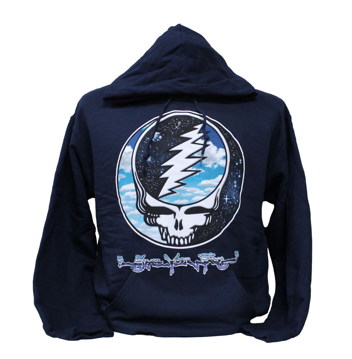 Grateful Dead Sky Space Steal Your Face Pullover Hoodie - Navy