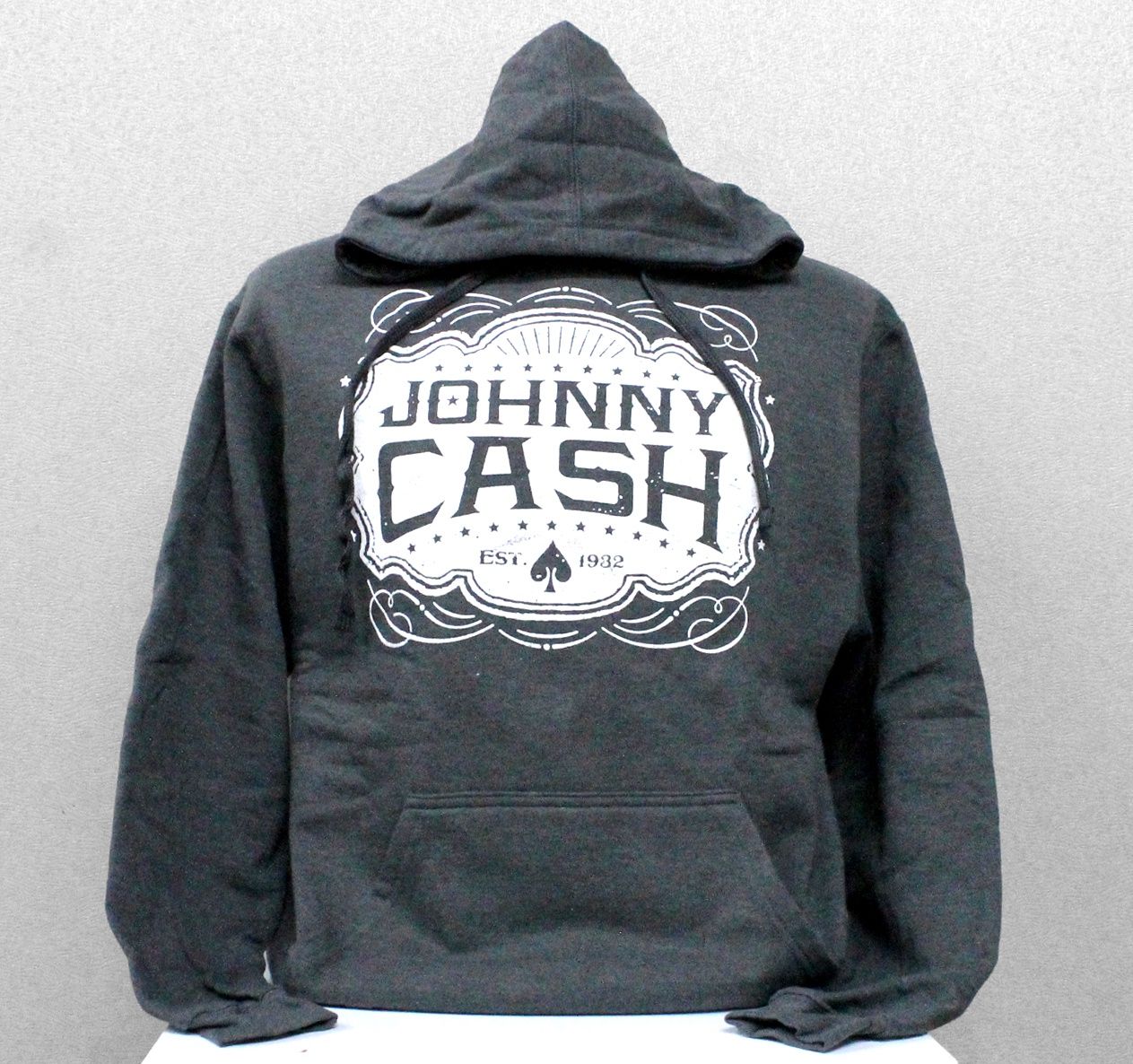 Johnny Cash Emblem Hoodie - Grey