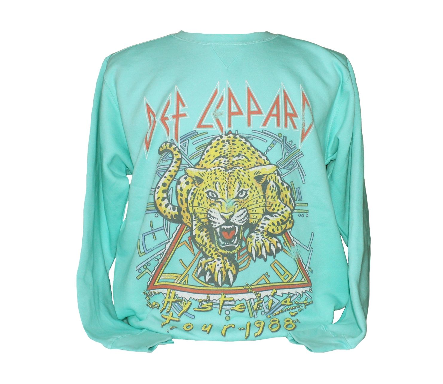 Def Leppard Tour 88 Pullover Crewneck - Mint