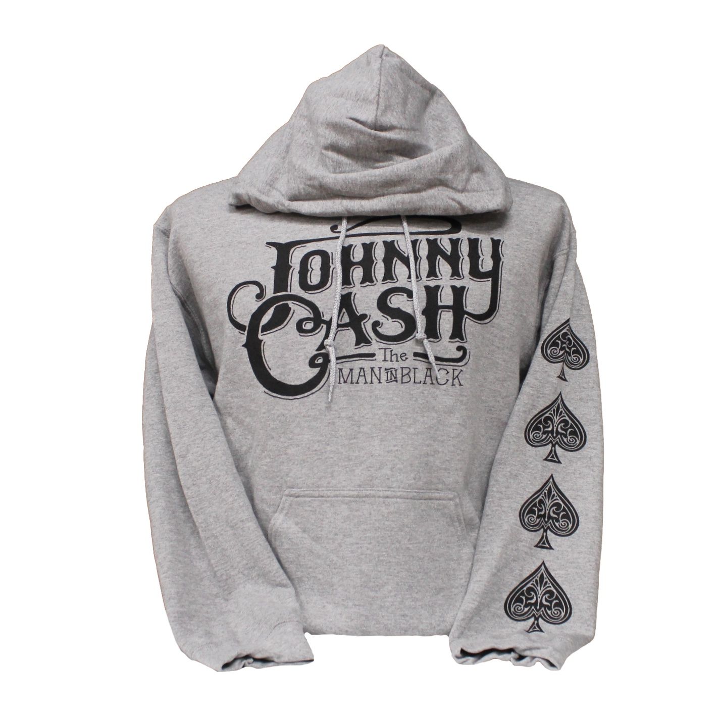 Johnny Cash Man in Black Hoodie - GRY