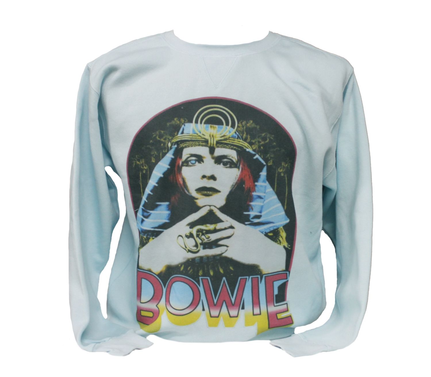 David Bowie Egyptian Pullover Crewneck - Light Blue
