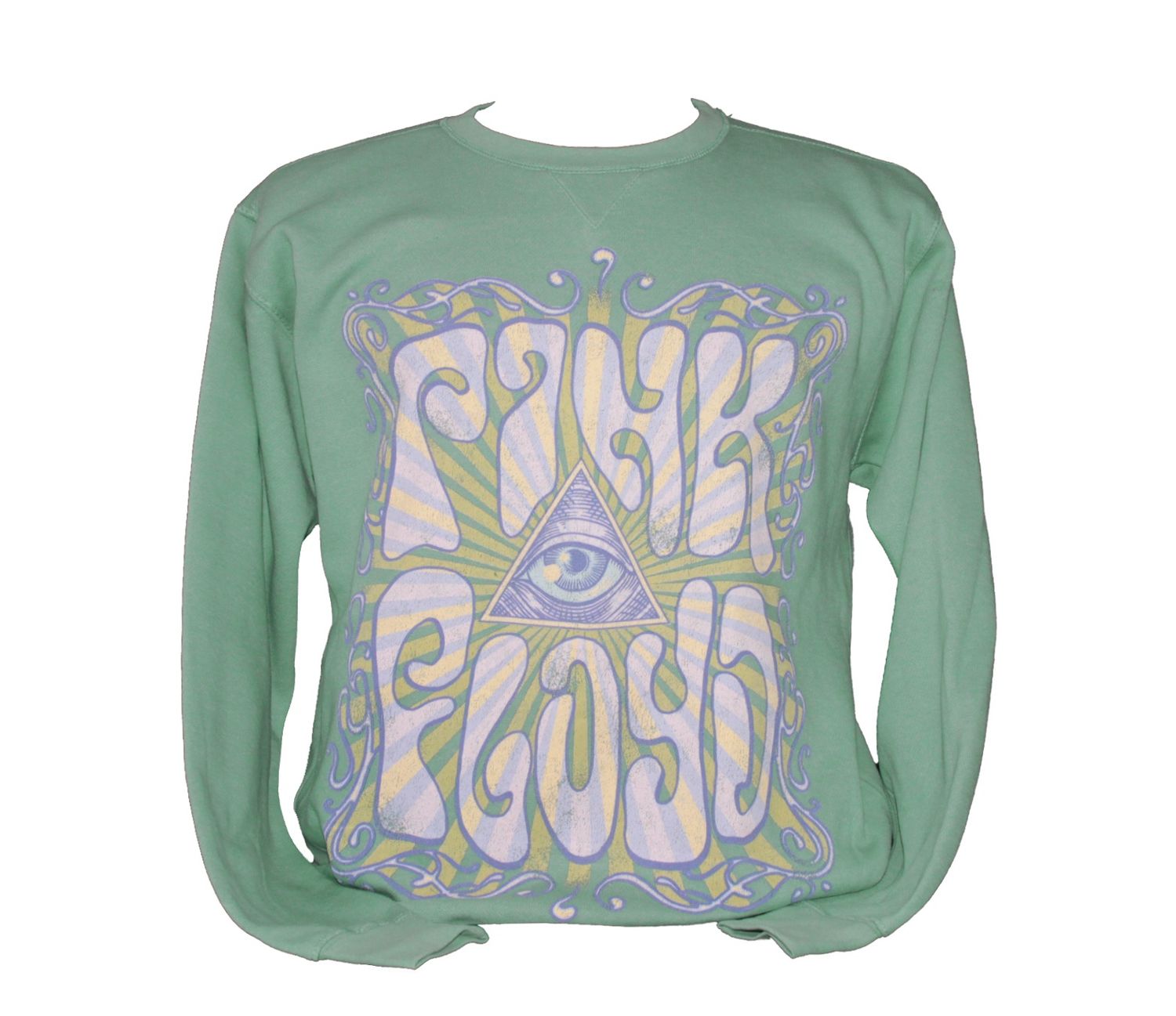 Pink Floyd Eye Rays Crewneck - Sage