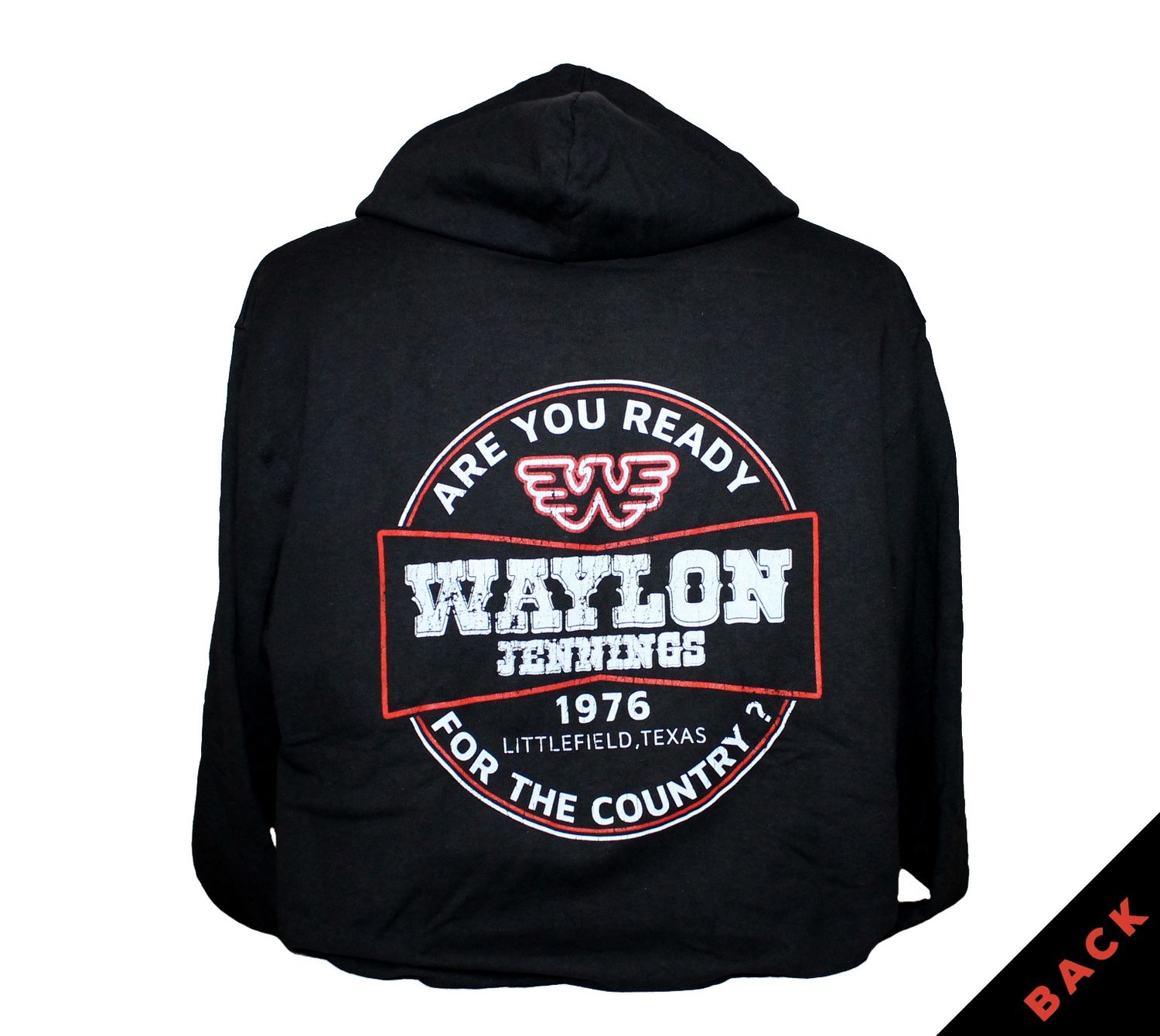 Waylon Jennings Are You Ready Zip-up Hoodie - Black
