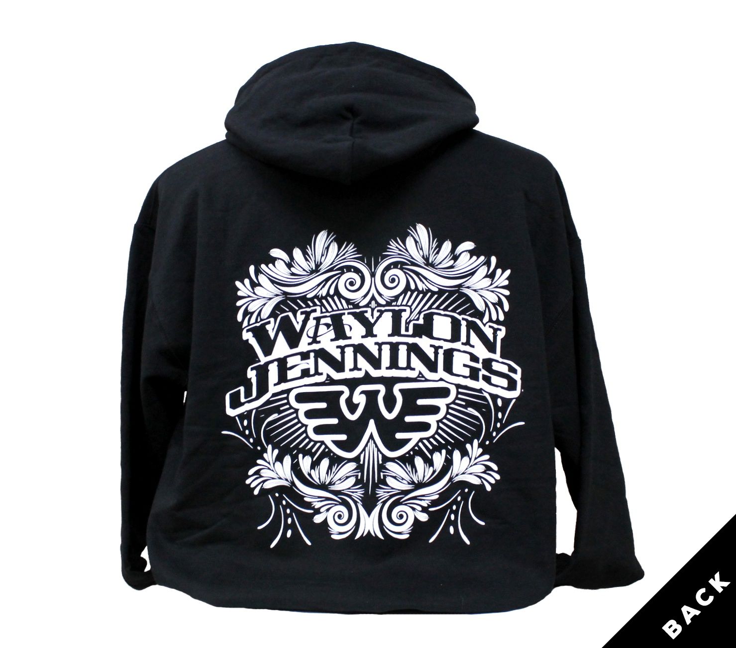 Waylon Jennings Emblem Pullover Hoodie - Black