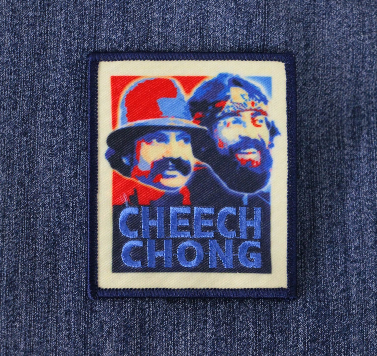 Cheech and Chong Faces Iron-On Patch