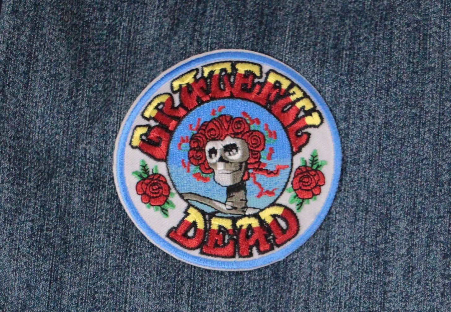 Grateful Dead Skull Rose Logo Iron-On Patch