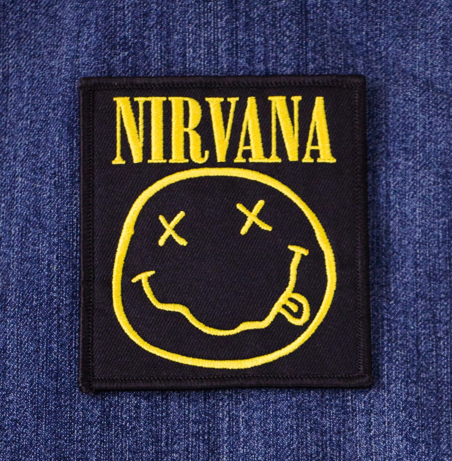 Nirvana - Smiley Rectangle - Iron-On Patch