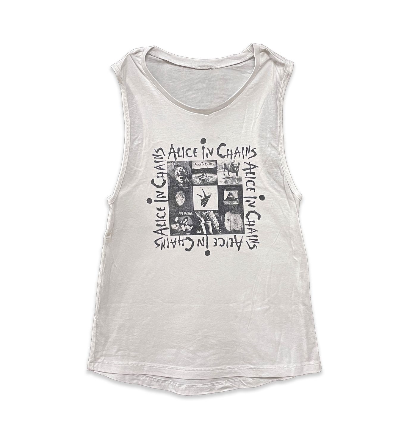 Alice In Chains Album Collage Women's Muscle Tank - WHT