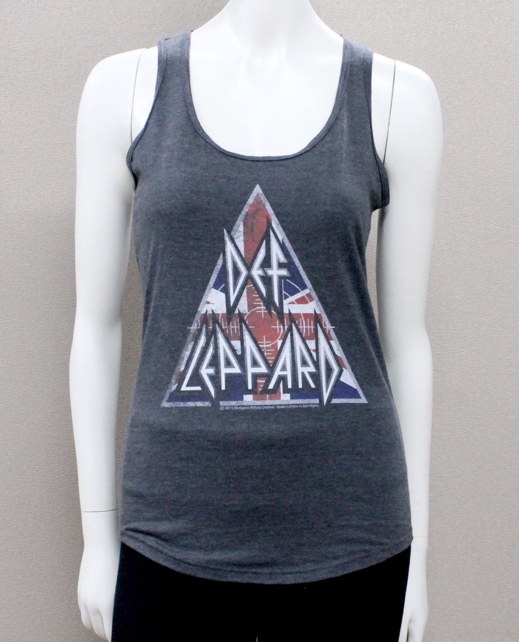 Def Leppard Brit Logo Women's Racerback - Charcoal Heather