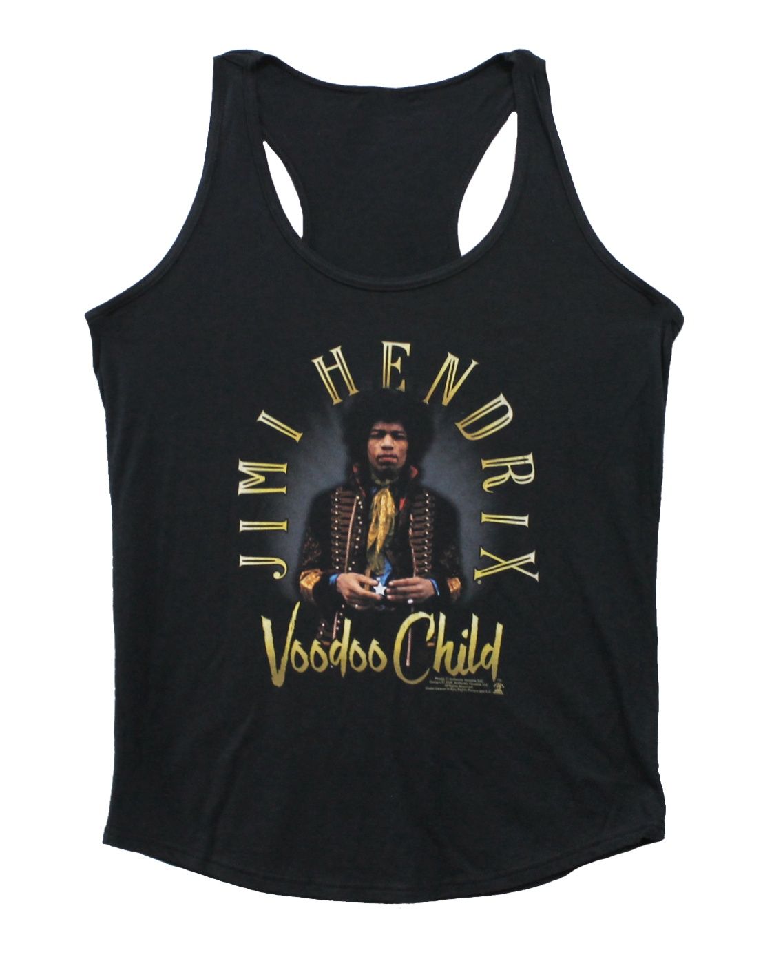 Jimi Hendrix Voodoo Child Womens Racerback - Black