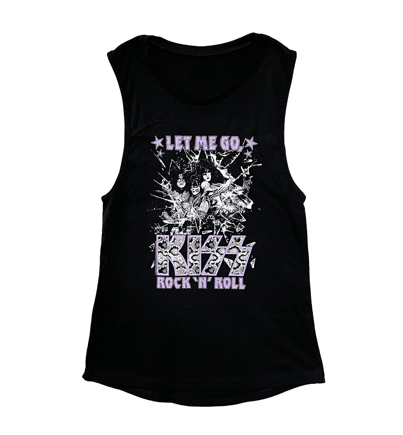 Kiss Glass Breaking Womens Muscle Tank - BLK
