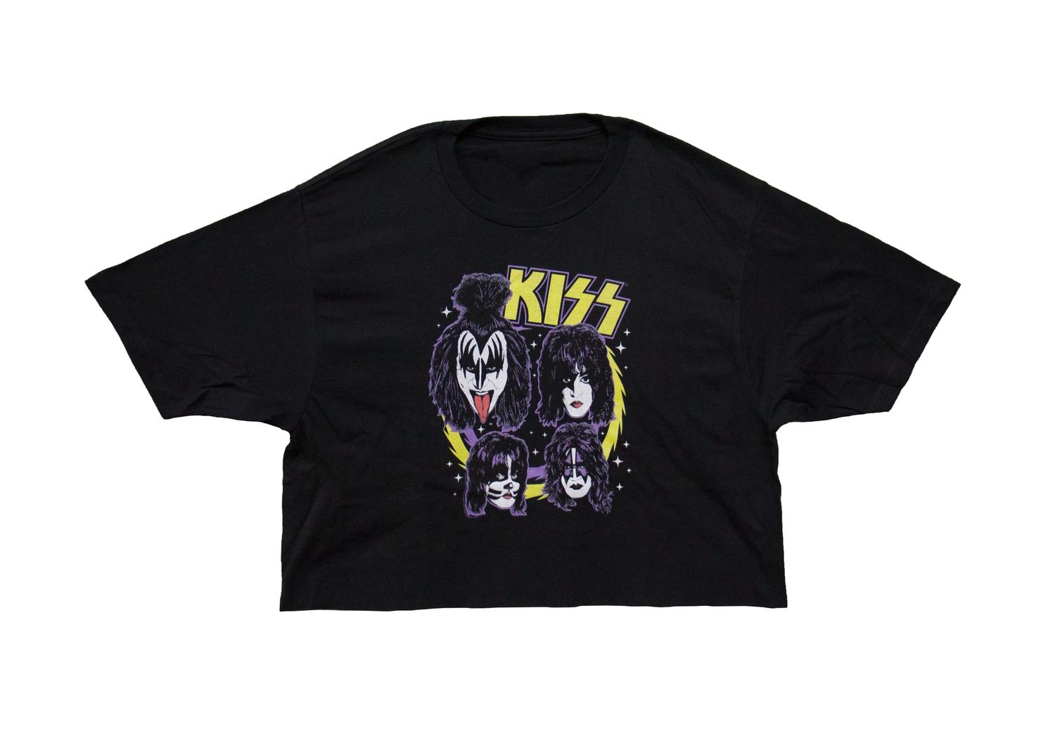 Kiss - Spike Circles Ladies Festival Cali Crop - BLK